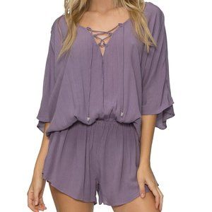 Tavik Venise Romper Swim Cover Up Purple Medium